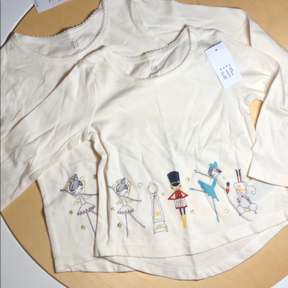 Baby gap nut cracker sugar plum dance holiday tee